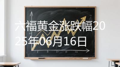 六福黄金涨跌幅2025年06月16日