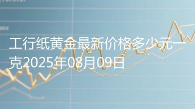 工行纸黄金最新价格多少元一克2025年08月09日
