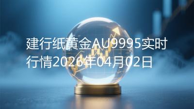建行纸黄金AU9995实时行情2026年04月02日