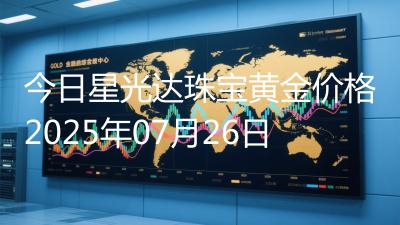 今日星光达珠宝黄金价格2025年07月26日