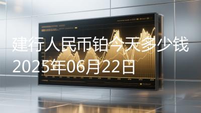 建行人民币铂今天多少钱2025年06月22日