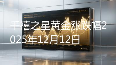 千禧之星黄金涨跌幅2025年12月12日