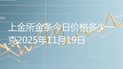 上金所金条今日价格多少一克2025年11月19日