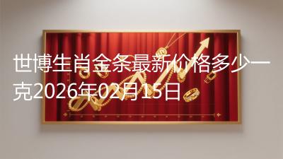 世博生肖金条最新价格多少一克2026年02月15日