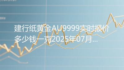 建行纸黄金AU9999实时报价多少钱一克2025年07月10日