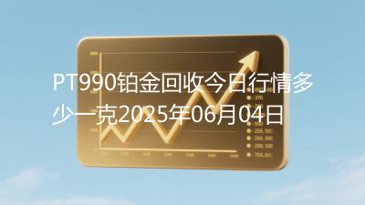 PT990铂金回收今日行情多少一克2025年06月04日