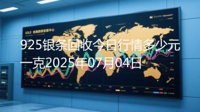 925银条回收今日行情多少元一克2025年07月04日