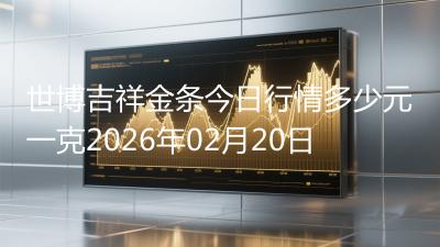 世博吉祥金条今日行情多少元一克2026年02月20日