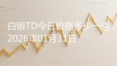白银TD今日价格多少一克2026年01月31日