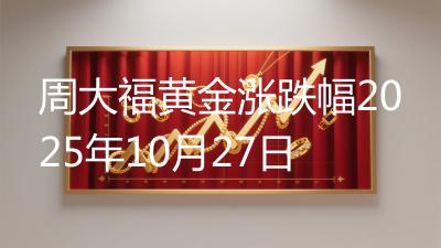 周大福黄金涨跌幅2025年10月27日