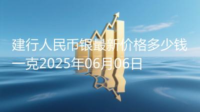 建行人民币银最新价格多少钱一克2025年06月06日