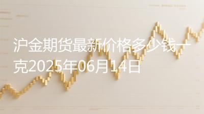 沪金期货最新价格多少钱一克2025年06月14日