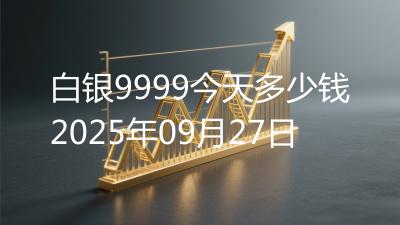 白银9999今天多少钱2025年09月27日