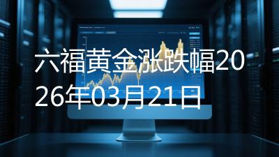 六福黄金涨跌幅2026年03月21日