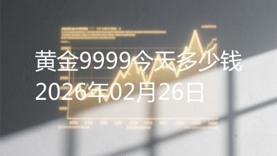 黄金9999今天多少钱2026年02月26日