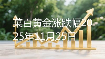 菜百黄金涨跌幅2025年11月25日