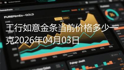 工行如意金条当前价格多少一克2026年04月03日
