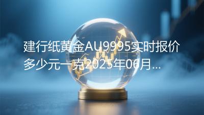 建行纸黄金AU9995实时报价多少元一克2025年06月16日