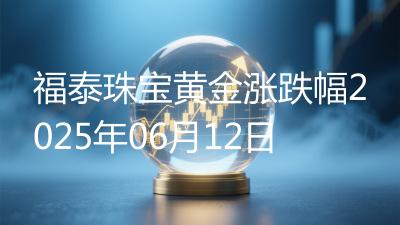 福泰珠宝黄金涨跌幅2025年06月12日
