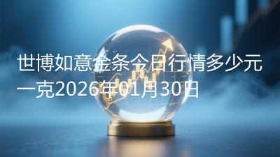 世博如意金条今日行情多少元一克2026年01月30日