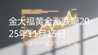 金大福黄金涨跌幅2025年11月15日