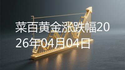菜百黄金涨跌幅2026年04月04日