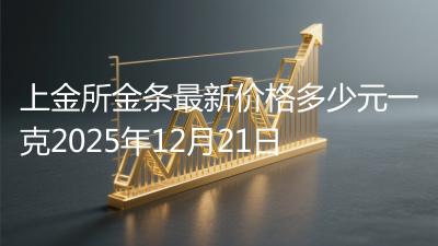 上金所金条最新价格多少元一克2025年12月21日