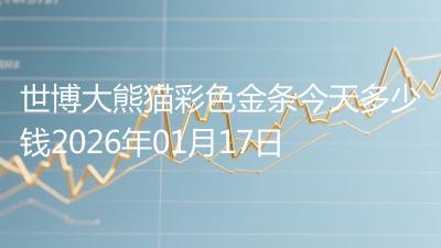 世博大熊猫彩色金条今天多少钱2026年01月17日