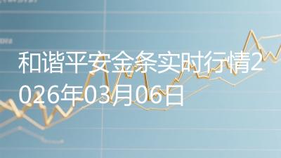 和谐平安金条实时行情2026年03月06日