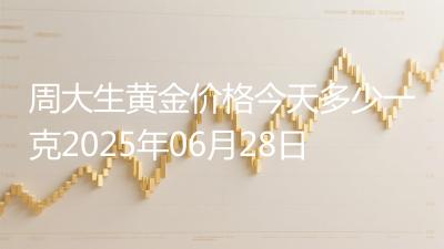 周大生黄金价格今天多少一克2025年06月28日