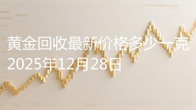 黄金回收最新价格多少一克2025年12月28日