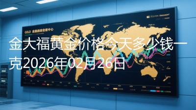 金大福黄金价格今天多少钱一克2026年02月26日