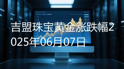吉盟珠宝黄金涨跌幅2025年06月07日