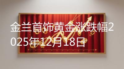 金兰首饰黄金涨跌幅2025年12月18日