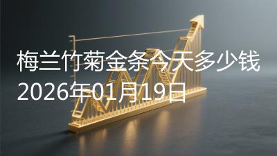 梅兰竹菊金条今天多少钱2026年01月19日