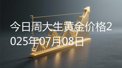 今日周大生黄金价格2025年07月08日