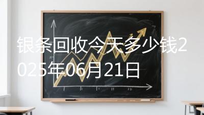 银条回收今天多少钱2025年06月21日