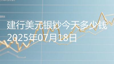 建行美元银钞今天多少钱2025年07月18日
