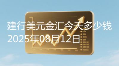 建行美元金汇今天多少钱2025年08月12日