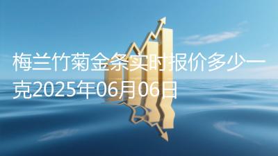 梅兰竹菊金条实时报价多少一克2025年06月06日