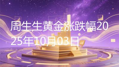 周生生黄金涨跌幅2025年10月03日