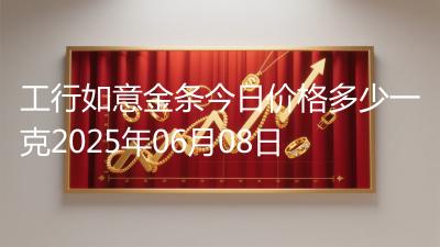 工行如意金条今日价格多少一克2025年06月08日