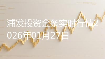 浦发投资金条实时行情2026年01月27日