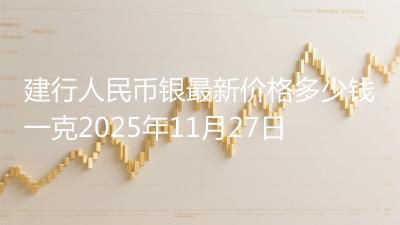 建行人民币银最新价格多少钱一克2025年11月27日
