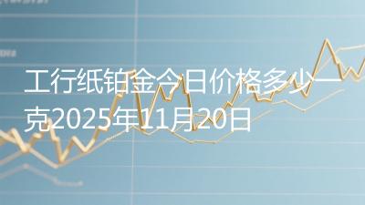 工行纸铂金今日价格多少一克2025年11月20日