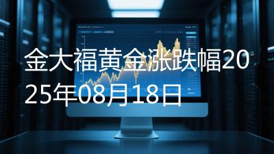 金大福黄金涨跌幅2025年08月18日