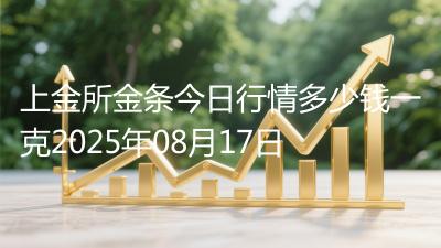 上金所金条今日行情多少钱一克2025年08月17日