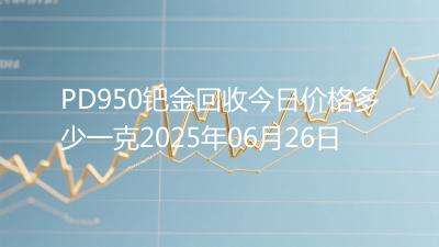 PD950钯金回收今日价格多少一克2025年06月26日