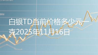 白银TD当前价格多少元一克2025年11月16日