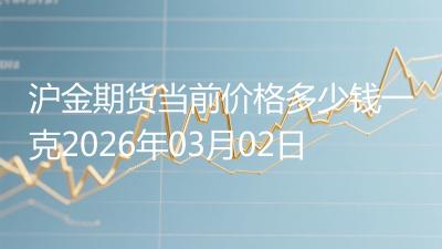 沪金期货当前价格多少钱一克2026年03月02日